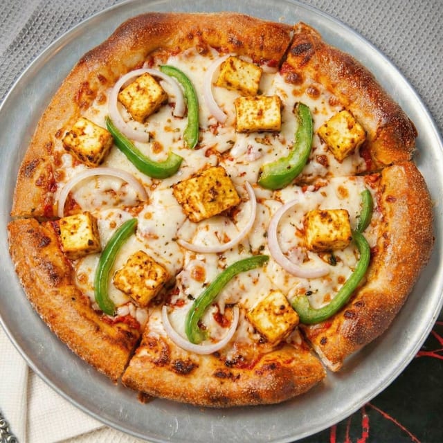 Paneer Tikka Masala Pizza.
