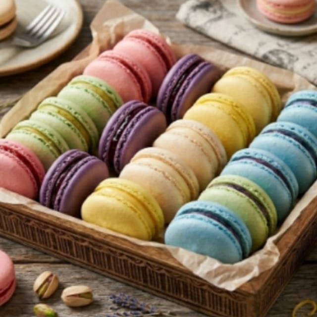 Assorted Homemade French Macaron.