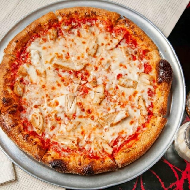 One Topping Cheese Pizza.