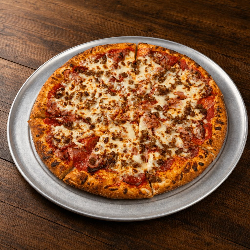 Crazy Meat Pizza.