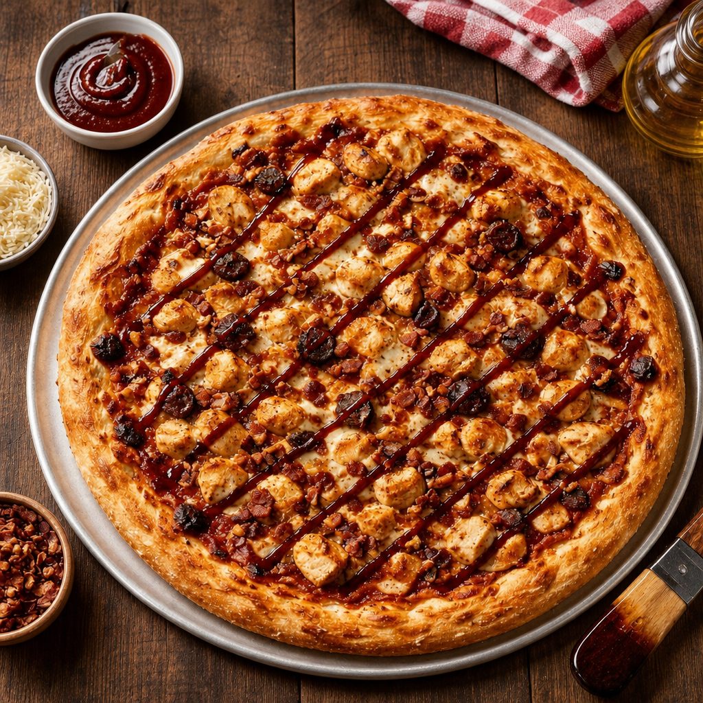 BBQ Chicken Pizza.