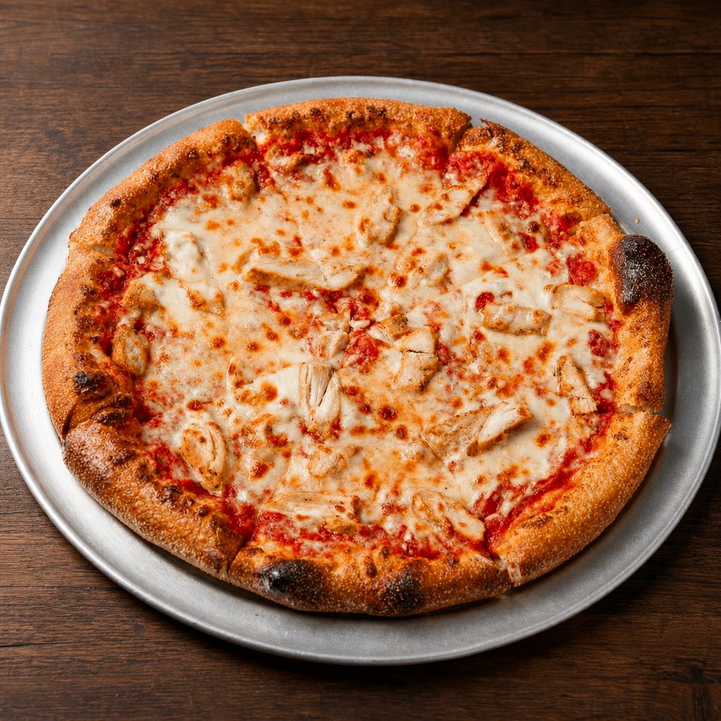 One Topping Cheese Pizza.