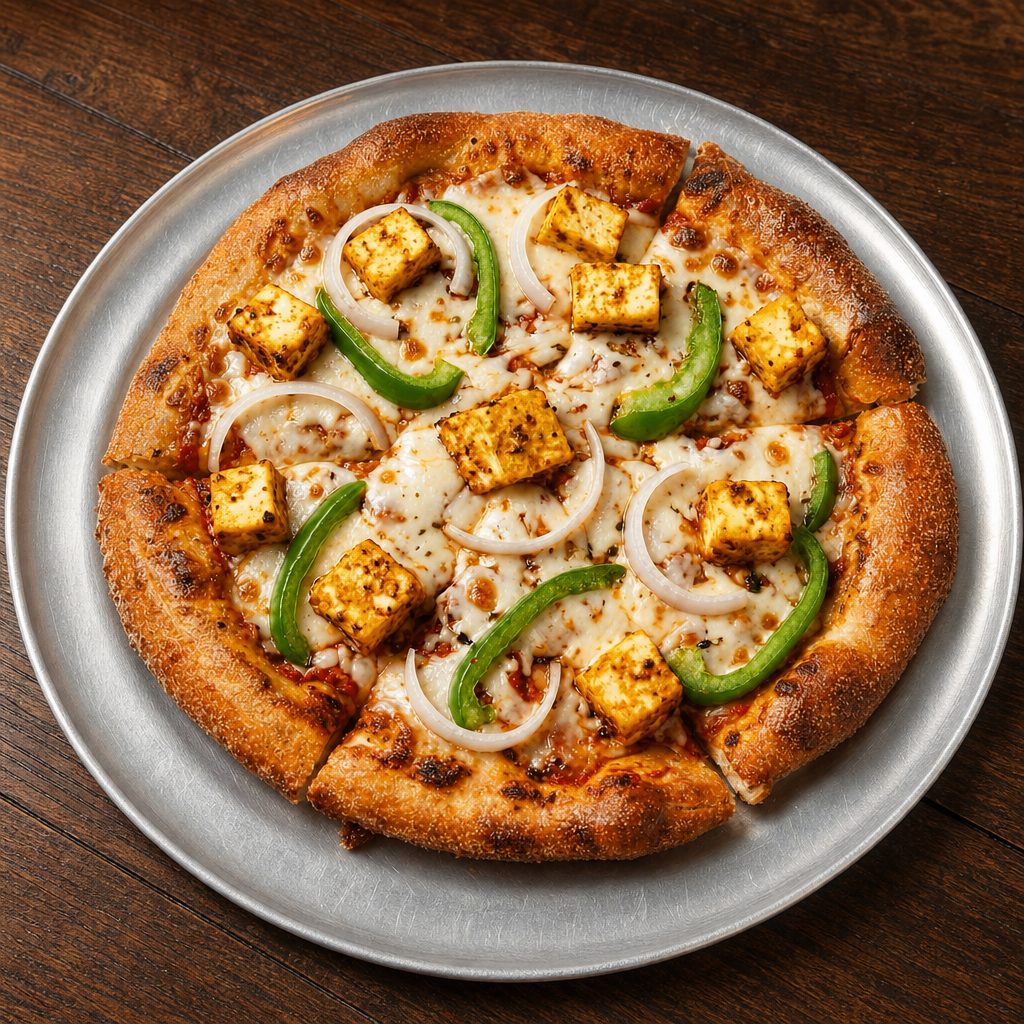 Paneer Tikka Masala Pizza.