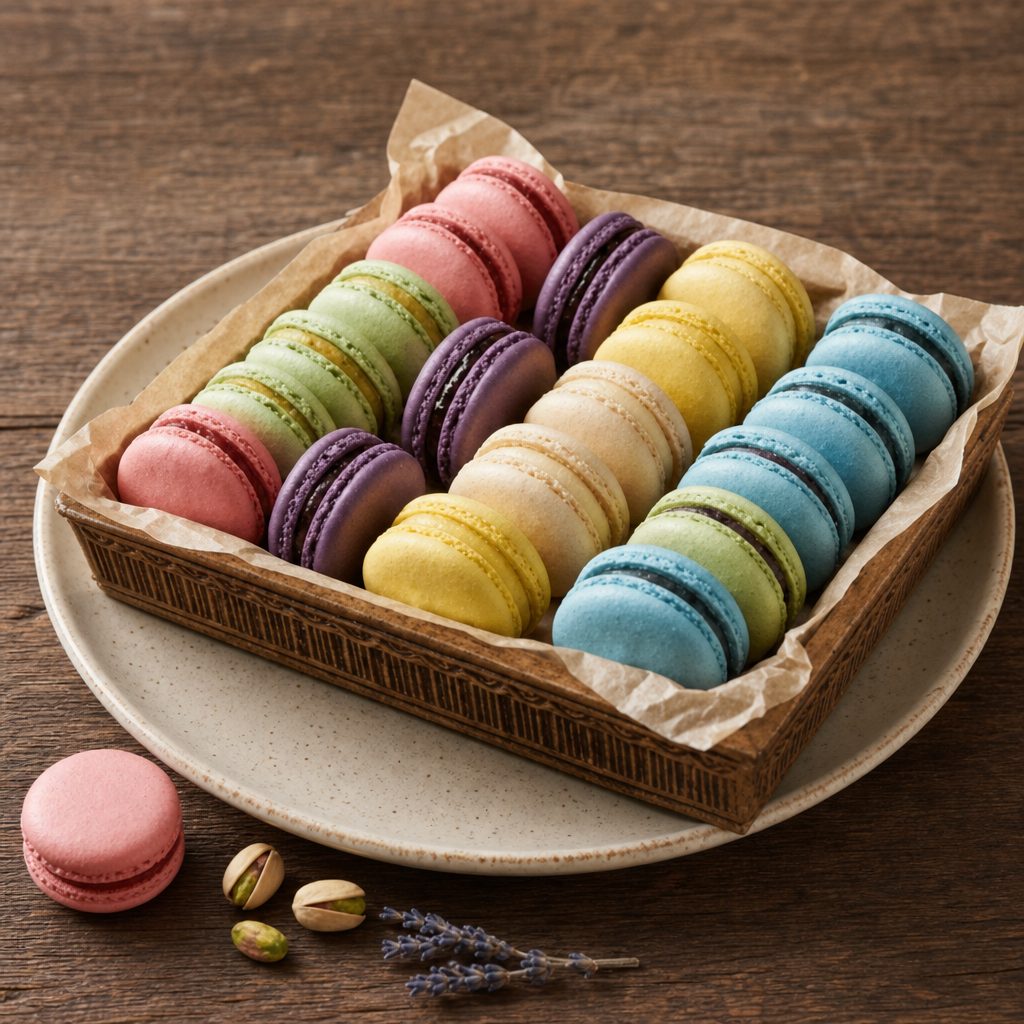Assorted Homemade French Macaron.