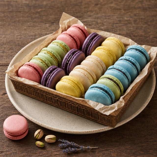 Assorted Homemade French Macaron.