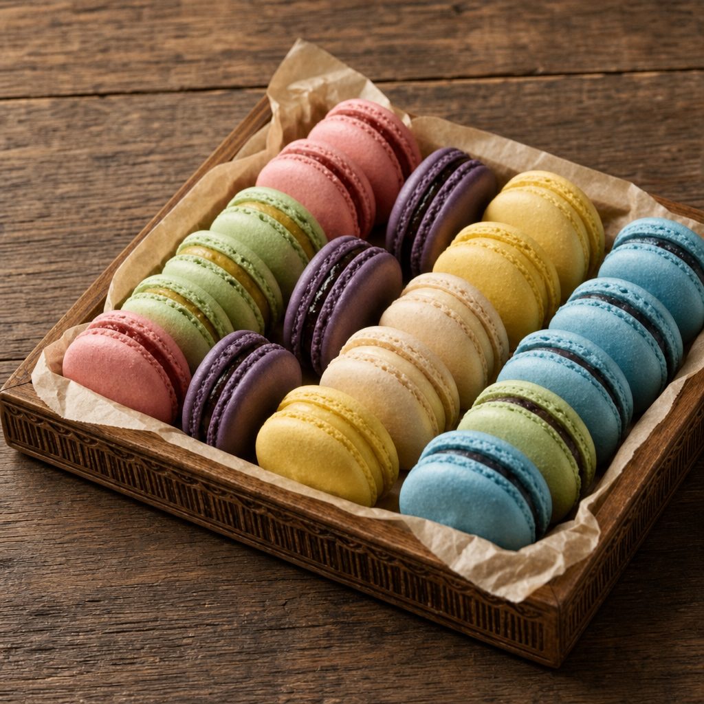 Assorted Homemade French Macaron.