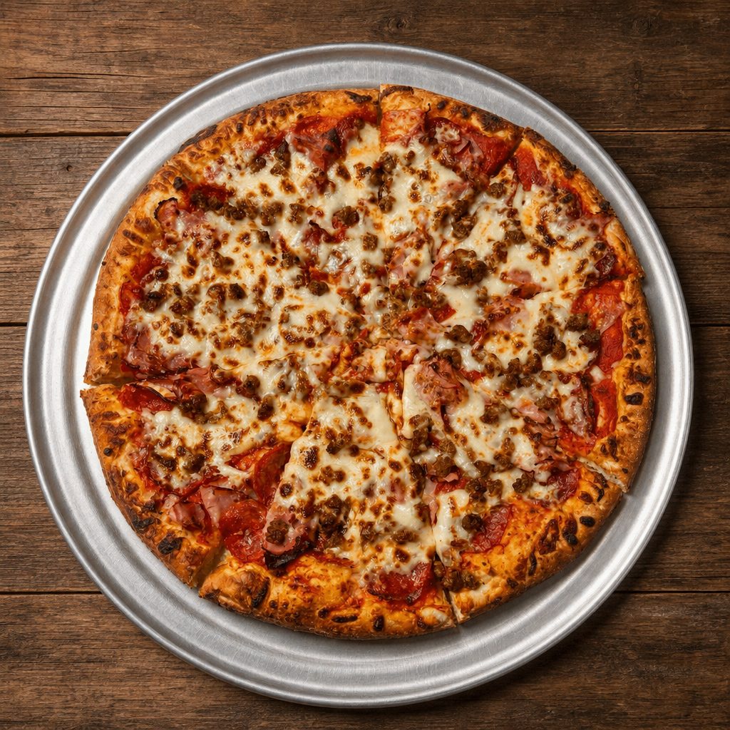 Crazy Meat Pizza.
