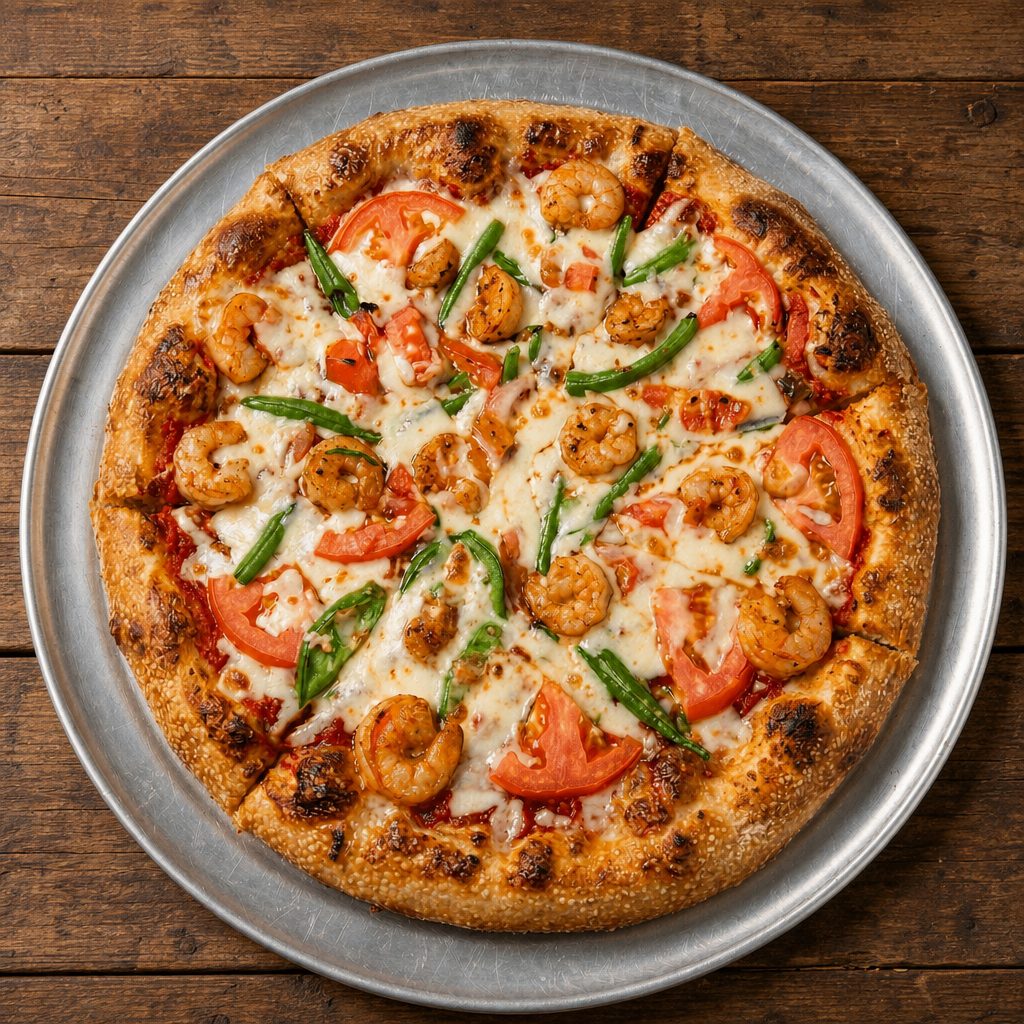 Shanghai Shrimp Pizza.