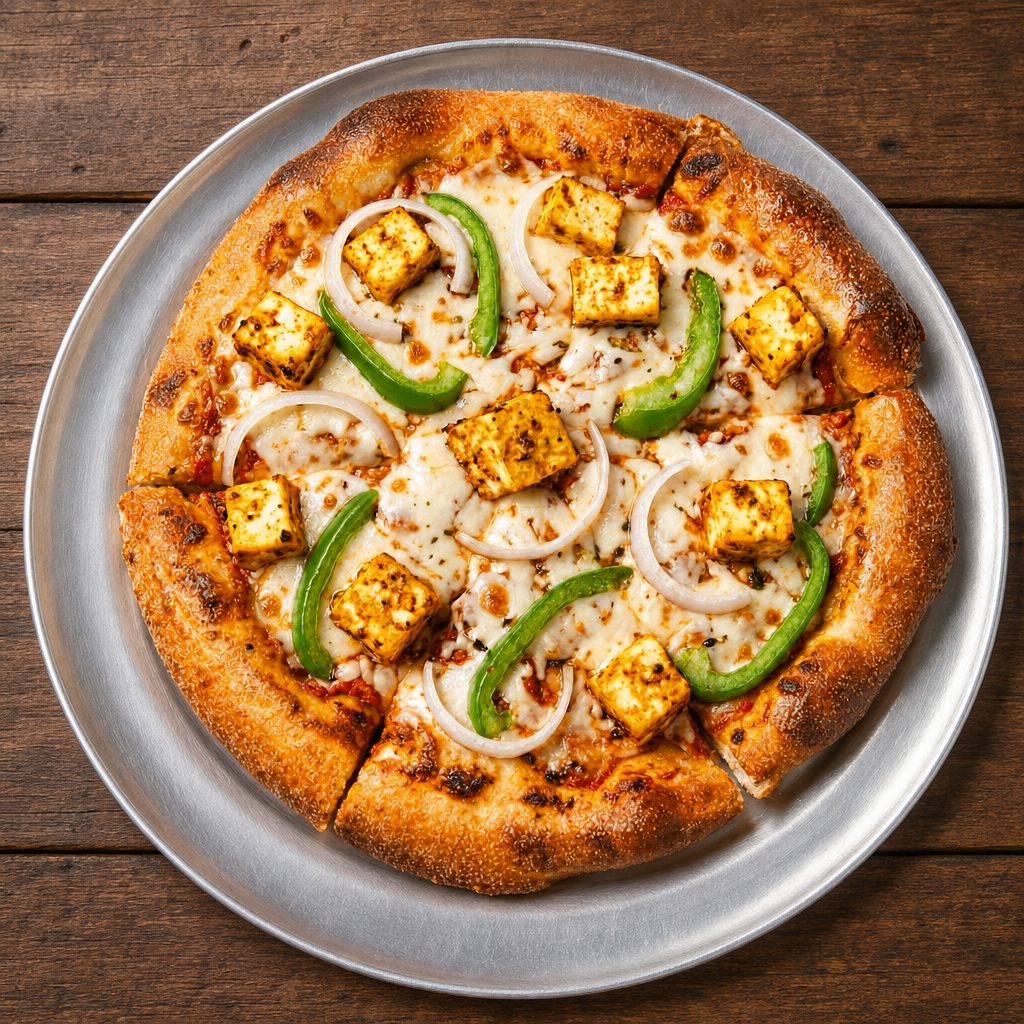 Paneer Tikka Masala Pizza.