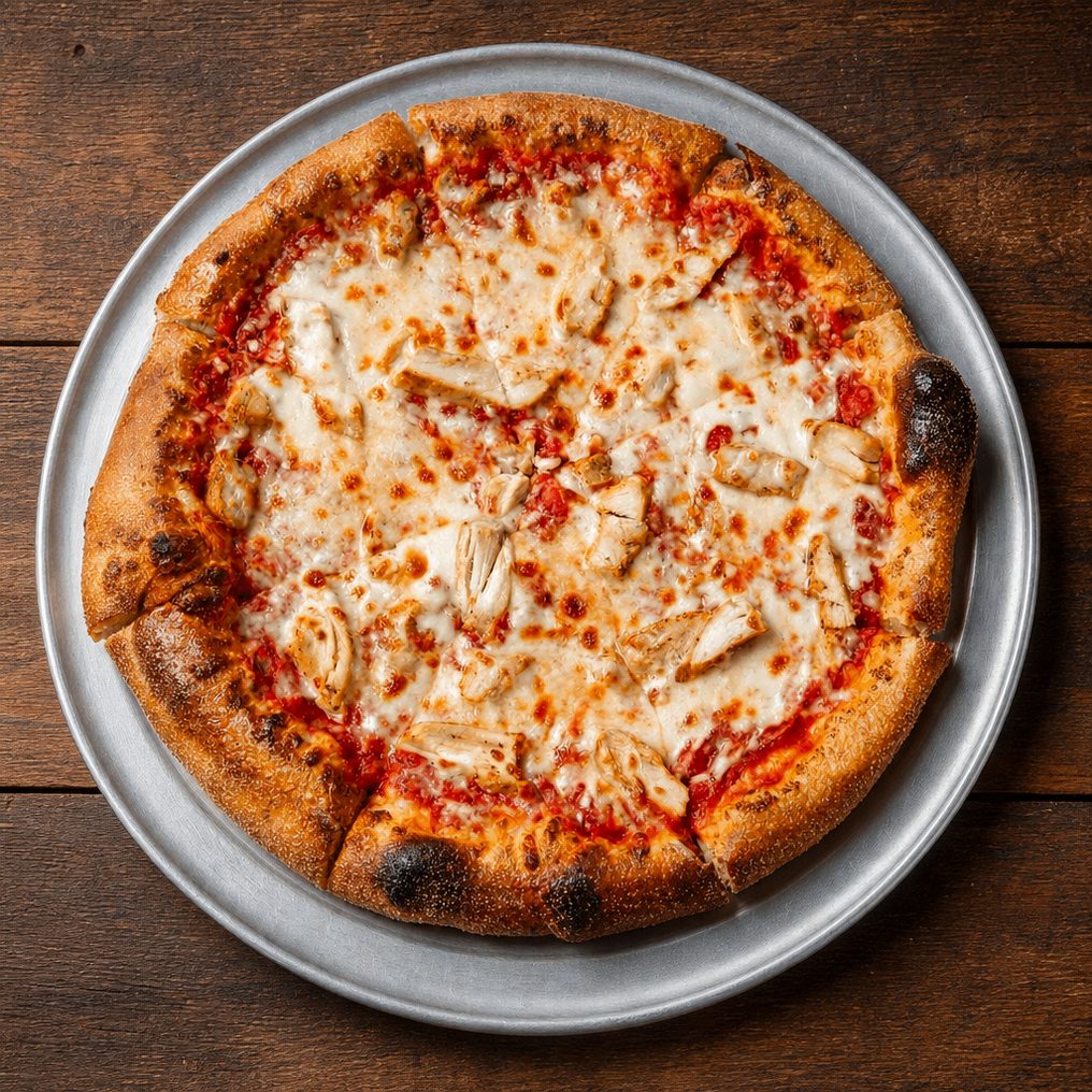 One Topping Cheese Pizza.