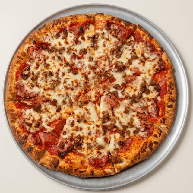 Crazy Meat Pizza.