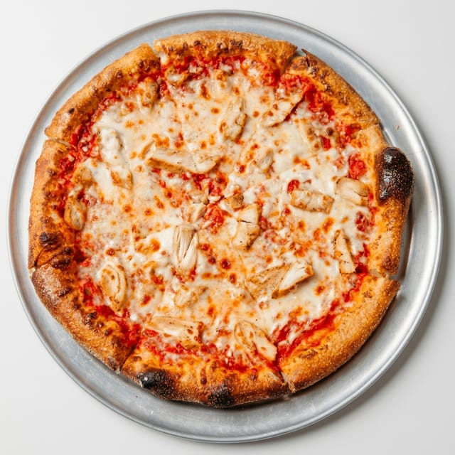 One Topping Cheese Pizza.