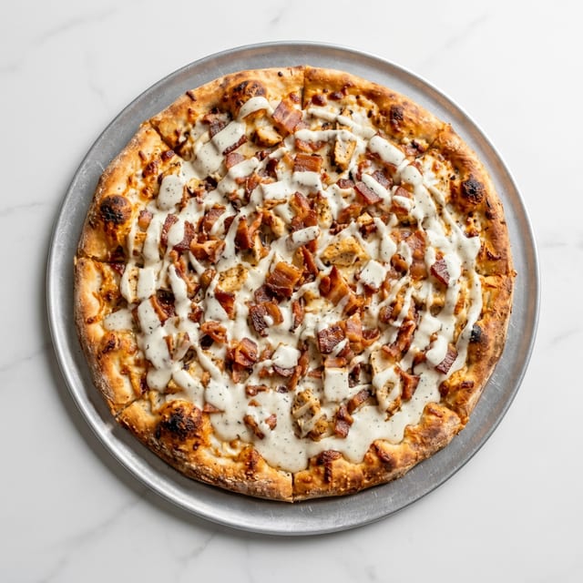 Chicken & Bacon Ranch Pizza.